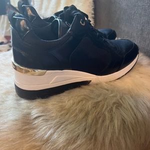 Michael Kors Black Gold Sneakers Size 10